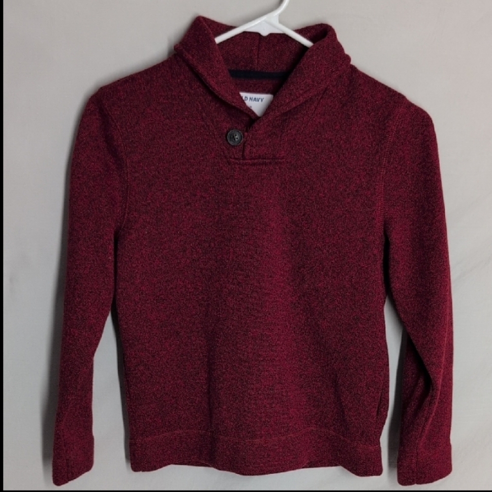 Old Navy Maroon Pullover with Button Collar
